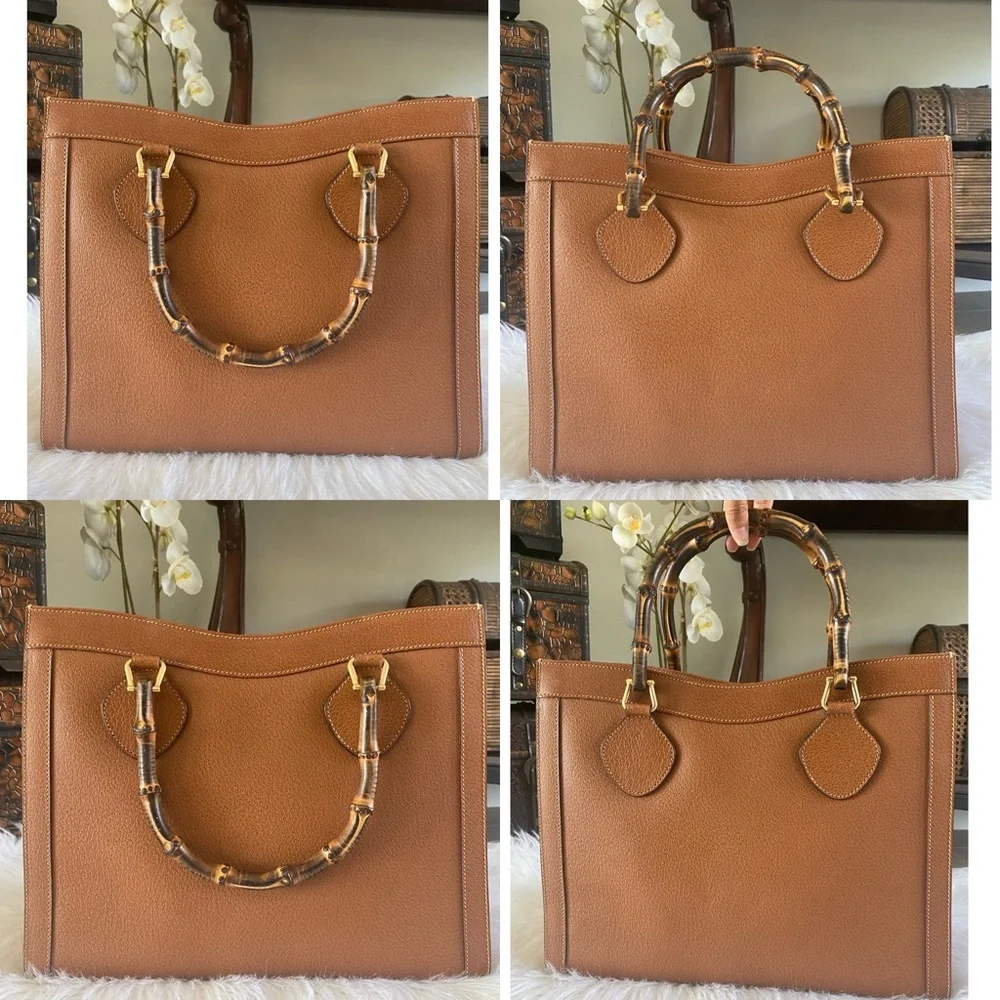 💯% authentic vintage gucci diana bamboo bag